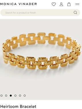 Monica Vinader Heirloom 18k Gold Vermeil Bracelet — Gold